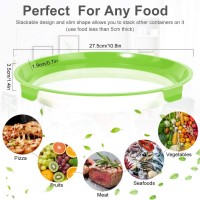 Food Preservation Tray with Lid Round  Clever Tray Magic Vegetable Meat Storage Container Healthy Vacuum Seal Food Storage Tray