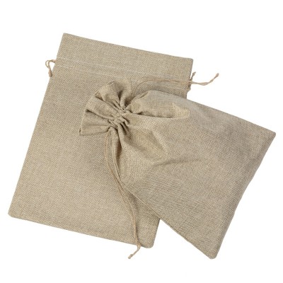 100% Pure Reusable Rustic Custom Printed Linen Cotton Fabric Bread Gift Bag Ties with customized size and logo