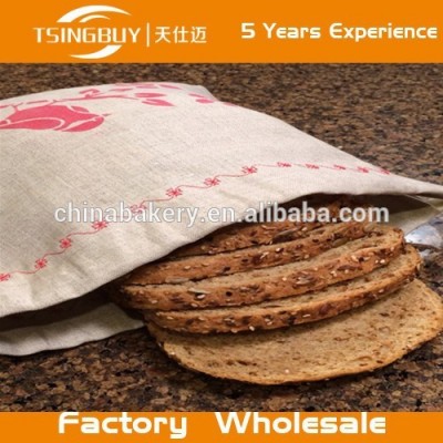 High quality 100% Natural linen Pure Rustic Rough Custom multifunction bags bakery bread bags with French Interior Seams